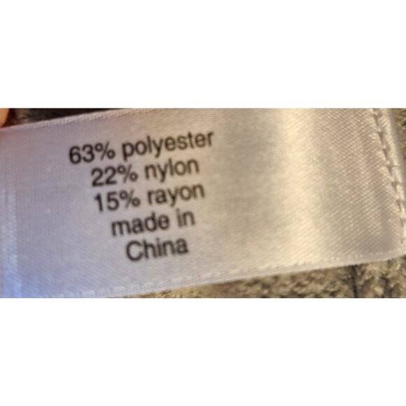 Lane Bryant Women 14/ 16 1x Gray/ White Color Block Boat Neck Ski Cozy Sweater - Picture 4 of 5